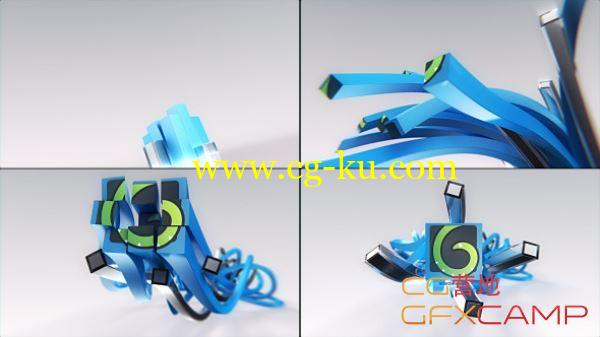 AE模板-立体线条藤蔓生长 Videohive 3D Lines Logo Reveal的图片1