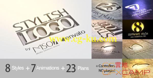 VideoHive 8组立体挤出镂空Logo文字的图片1
