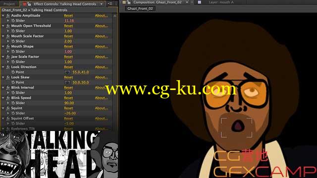 AE人物说话面部绑定脚本 Aescripts Talking Head V1.6 + 教程的图片1