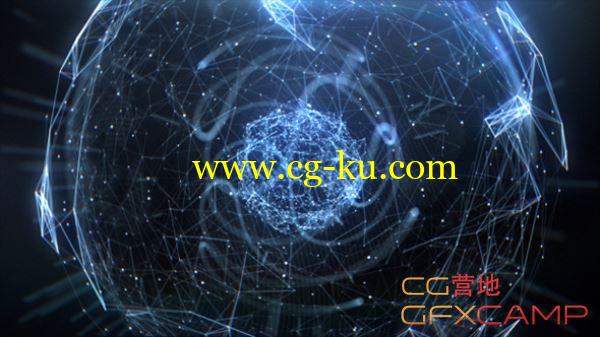 AE模板-高科技点线Plexus地球 VideoHive Hi Tech Earth的图片1
