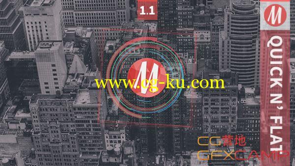 VideoHive 5个扁平化Logo展示 +50个motion动态元素的图片1
