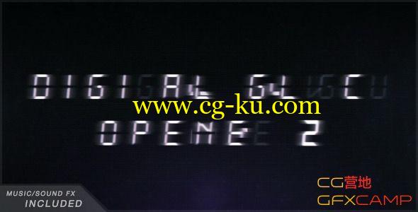 AE模板－数字信号损坏故障 VideoHive Minimal Digital Glitch Opener 2的图片1