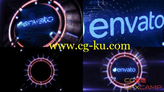 AE模板－全息投影高科技机器展示 Videohive Holographic Mechanism Logo的图片1