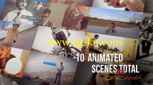 AE模板－照片网格照片墙展示 VideoHive Preview Video Screen Collage Grids的图片1