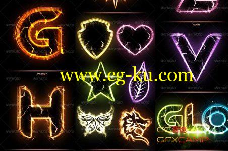 闪电发光PSD文字图层样式 Graphicriver – Electric Glowing effect的图片1