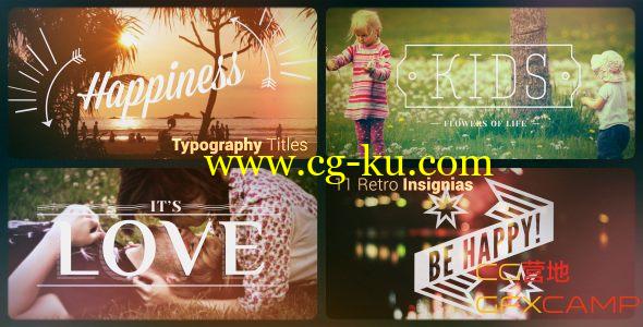 AE模板－文字标题徽章动画 Videohive Typography titles的图片1