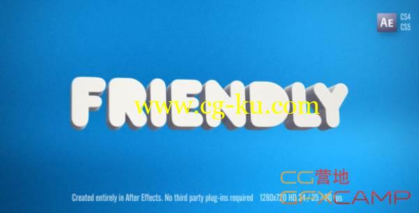 AE模板-可爱弹性文字图片展示 VideoHive Friendly的图片1