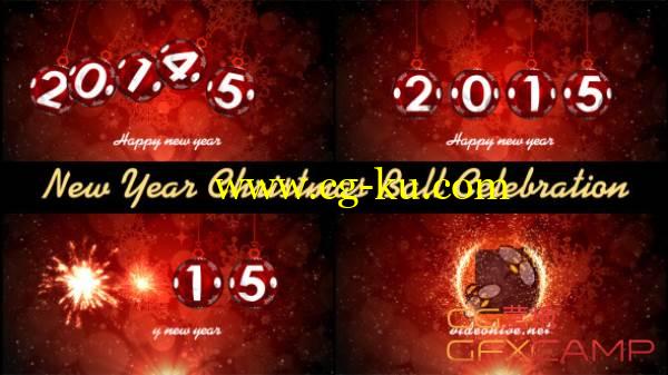 AE模板-新年圣诞喜庆模板 VideoHive New Year Christmas Ball Celebration的图片1