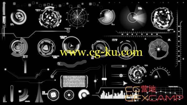 AE模板-VideoHive 40个高科技游戏HUD动态元素的图片1
