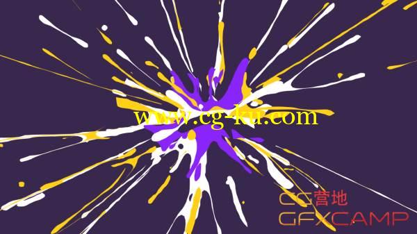 C4D制作二维爆炸效果 Mattrunks – 2D Splash Fxs With X-particles Using Cinema 4d的图片1