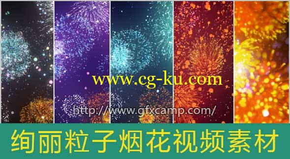 VideoHive绚丽粒子烟花视频素材—5个LED大屏幕VJ素材+AE源工程的图片2