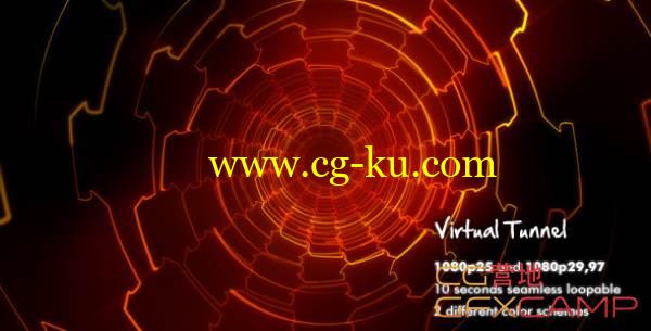 VideoHive虚拟高科技线条通魔术LED大屏幕VJ视频素材的图片1