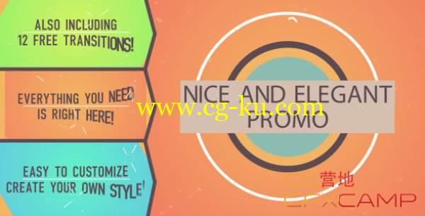 AE模板-MG动态文字开场 VideoHive Nice and Elegant Promo的图片1