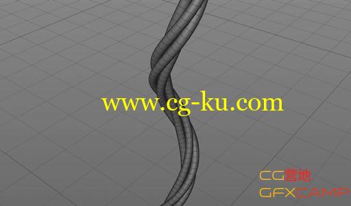 C4D绳索卷曲教程 Spline Wrap And Twist Deformer Tutorial的图片1