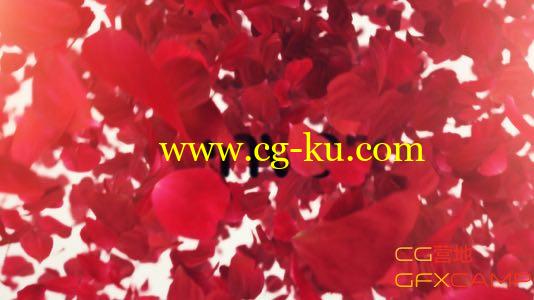 AE模板－玫瑰花瓣散落 VideoHive Petals Logo Reveal II的图片1