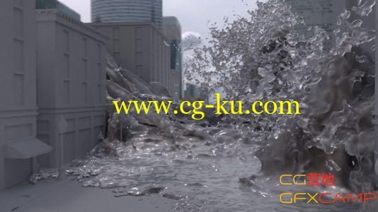 Maya洪水流体模拟教程 Digital Tutors – Flooding a City with Bifrost in Maya的图片1