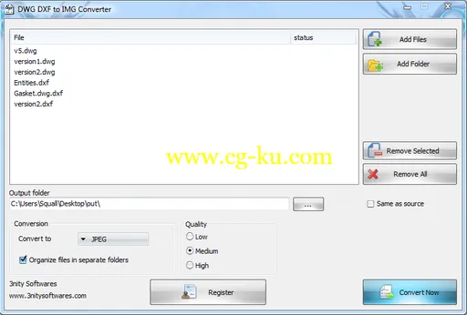 3nity DWG DXF to Images Converter 2.1的图片1