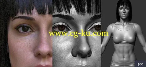 Cubebrush – Girl full body Zbrush的图片1