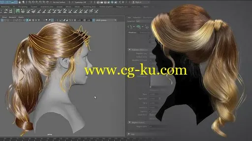 The Gnomon Workshop – Creating a Female Hairstyle for Production with Maya XGen with Bruno Tornisielo的图片1