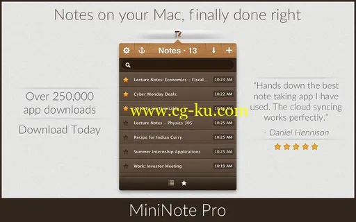 MiniNote Pro 5.3 MacOSX的图片1