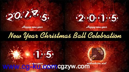 2015新年圣诞喜庆AE模板VideoHive New Year Christmas Ball Celebration的图片1