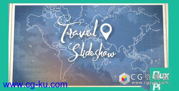 AE模板-公司宣传地图旅游景点相册图片展示 Map Travel Slideshow的图片1