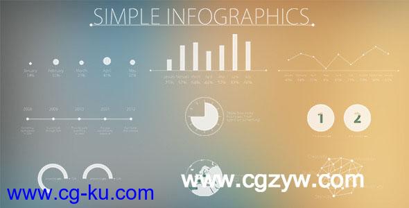 AE模板简洁流行信息图表展示模板 Simple and Modern Infographics的图片1
