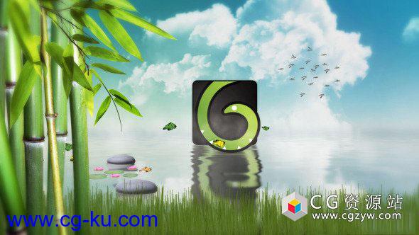 AE模板-大自然标志竹林池塘Logo展示 Nature Logo Revealer的图片1