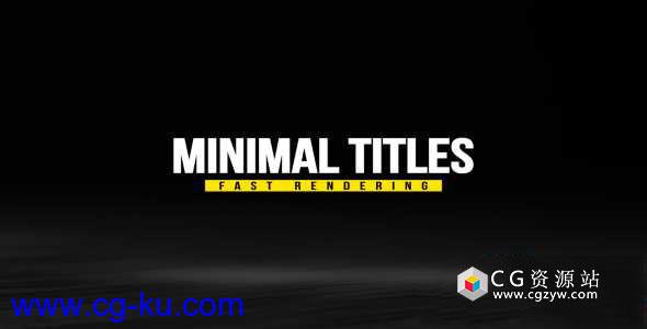 AE模板-简洁人名字幕条文字标题动画 Minimal Titles Pack的图片1