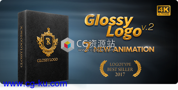 AE模板-光泽质感反射标志三维Logo动画 Glossy Logo Reflection Logo Loop的图片1