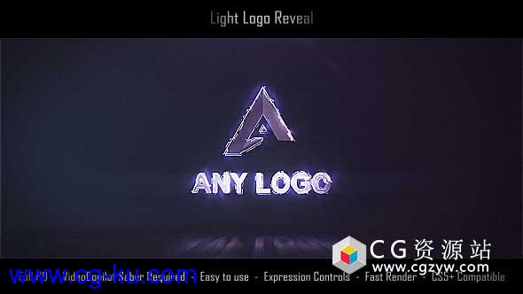 AE模板-电影能量描边Logo动画展示 Light Logo Reveal的图片1