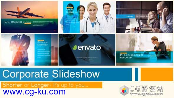 AE模板-干净公司企业图文幻灯片动画片Corporate Slideshow的图片1