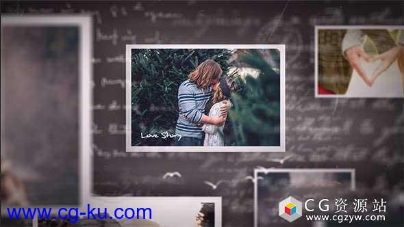 AE模板-回忆相册婚礼假期促销电视三维照片墙片头 Memories of Moments的图片1