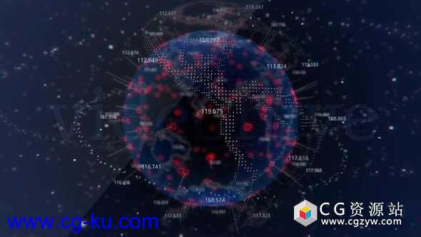 AE模板-地球全息图高科技HUD全息投影地球动画 Earth Hologram的图片1