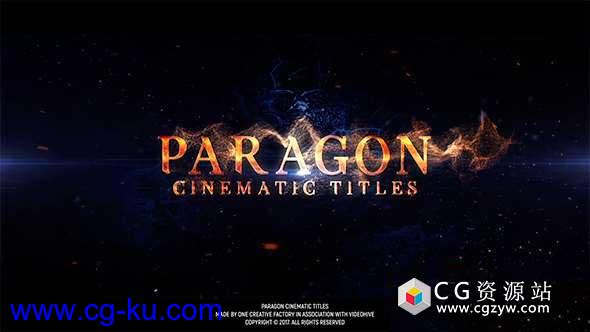AE模板-大气粒子飘散电影文字标题宣传片 Paragon Cinematic Titles的图片1