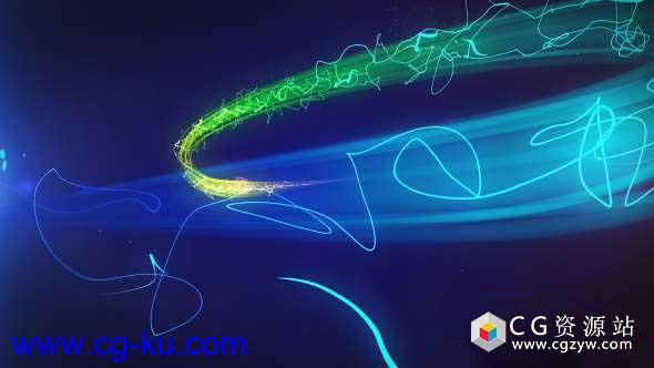 AE模板-彩色颗粒拖尾粒子标志Logo展示 Colorful Particle Logo Reveal的图片1