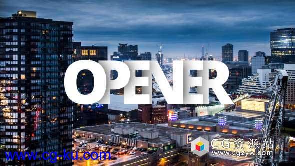 AE模板-企业旅游动态文字标题排版图片展示开场 Dynamic Opener的图片1