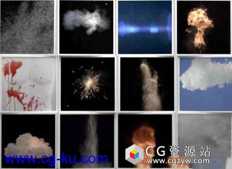 25组带透明通道遮罩的高清火焰爆炸视频素材的图片1