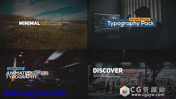 FCPX插件30组4K文字标题排版字幕动画预设 Final Cut Pro X – Animated Typography Titles的图片1