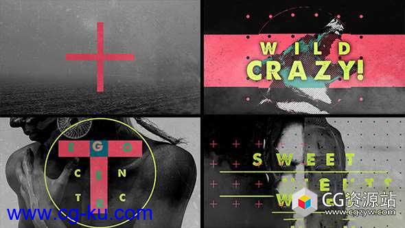 AE模板-动感污迹划痕视频包装开场 Sexy Grunge Opener的图片1
