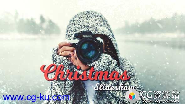 AE模板-圣诞幻灯片冬天雪花图片开场 Christmas Slideshow Winter Opener的图片1
