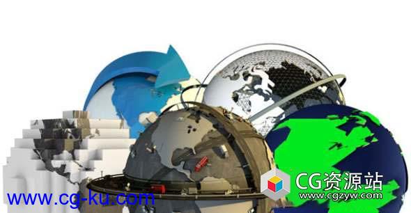 C4DE3D模型预设-科幻低多边形真实地球 The Pixel Lab – Earth and Globe Pack的图片1