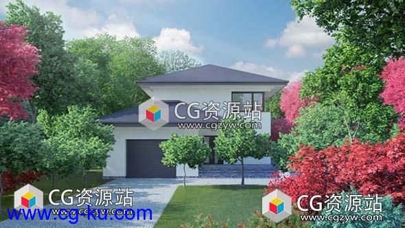 3D树木模型(C4D+C4D VRAY格式)CGAxis Models Volume 72 Trees IX的图片1