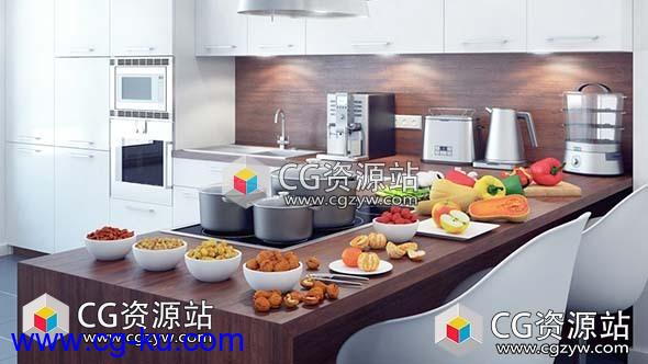 3D食品模型(C4D+C4D VRAY格式)CGAxis Models Volume 73 3D Food VI的图片1