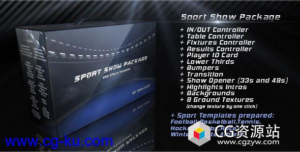 AE模板-体育节目​​包电视栏目包装片头 Sport Show Package的图片1