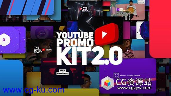 AE PR模板-4K分辨率创意网络社交宣传视频宣传包装工具包的图片2