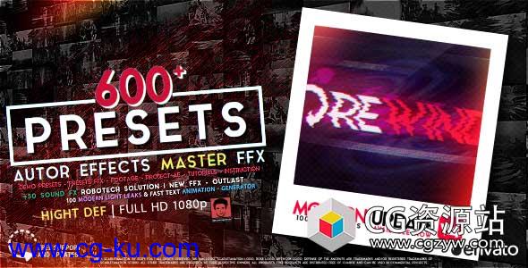 AE模板-600组FFX特效预设电影毛刺字幕漏光效转场AUTHOR Effects Master FFX的图片1