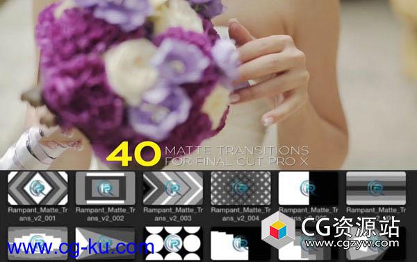 FCPX插件40组图形遮罩视频转场预设第二套的图片1