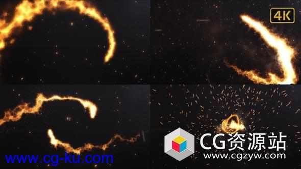 AE模板-电影史诗黑暗灰尘爆炸运动火焰Logo动画 Fire Logo Cinematic的图片1