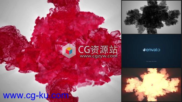 AE模板-信号损坏粒子烟雾Logo动画 Particle Smoke Glitch – Logo Reveal的图片1